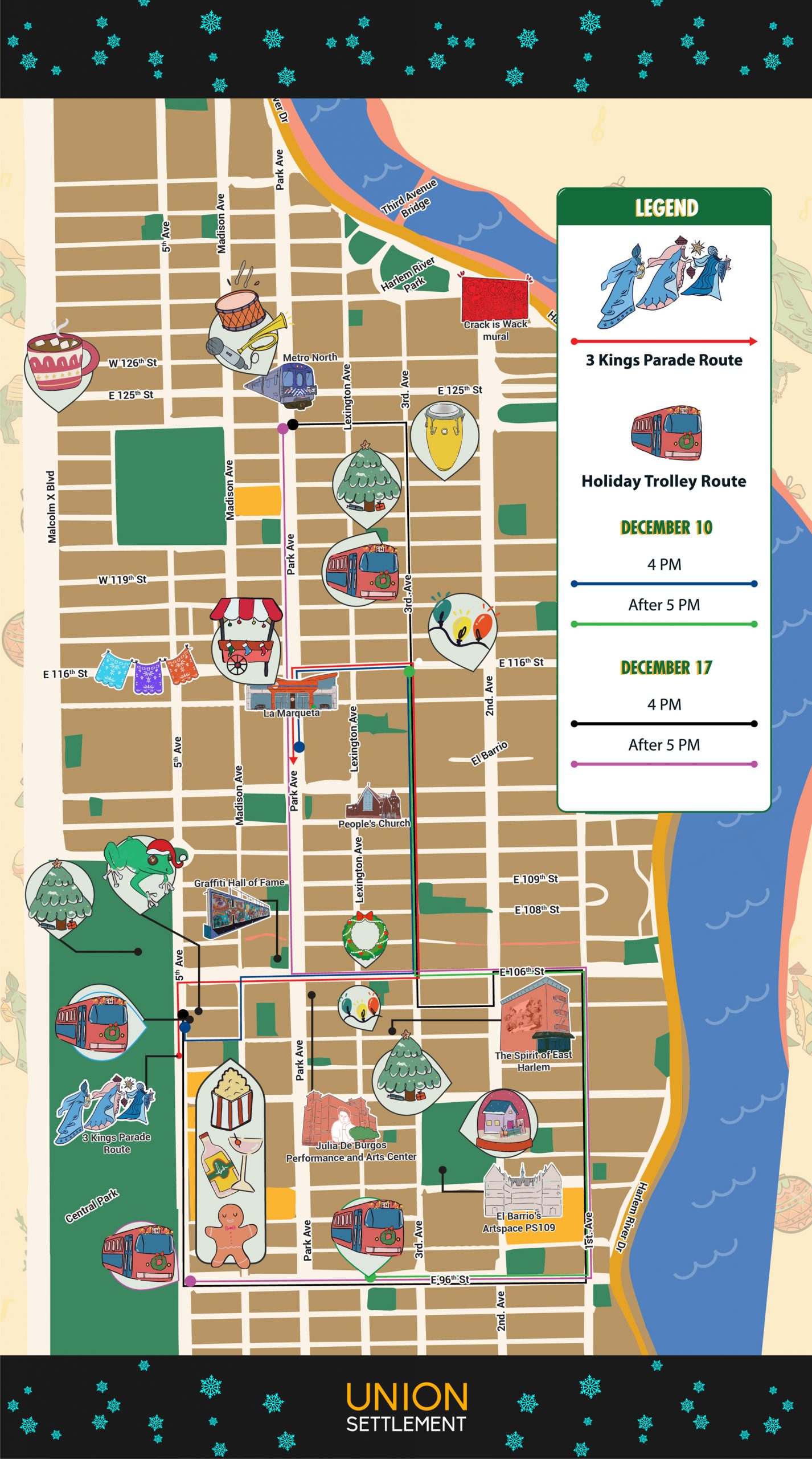 East Harlem Holiday Map 2022